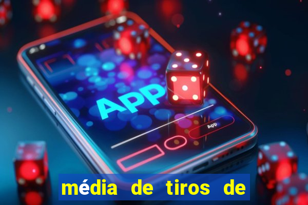 média de tiros de meta por jogo